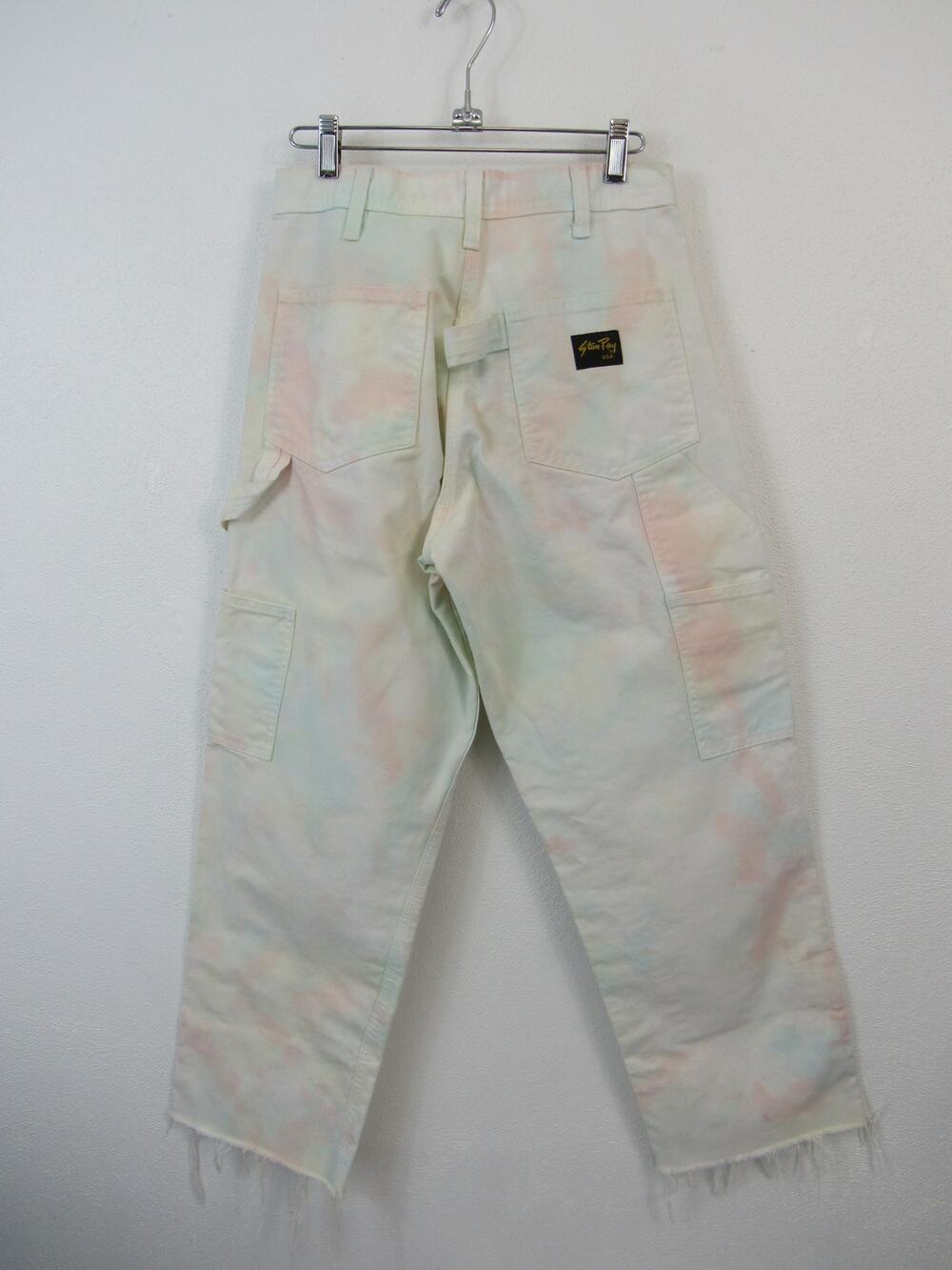 Vintage 90s Stan Ray USA Made Women Tie Dye Hammer Loop Carpenter Jean Coral